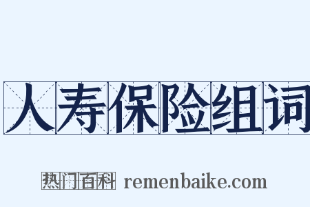 人寿保险组词是什么意思的图片